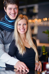 Wall Mural - Portrait of a happy young couple