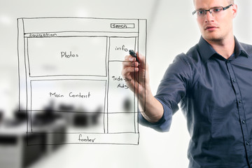 website development wireframe