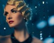© Nejron Photo - Elegant blond retro woman with beautiful hairdo and red lipstick