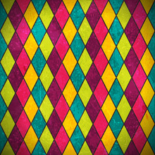 Colorful Rhombus Grunge Background