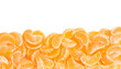 Tangerine segments, orange border on white