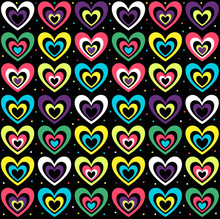 Background With The Coloured Hearts