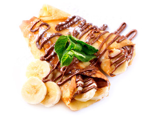 Crepes With Banana And Chocolate