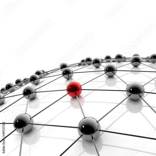 Naklejka dekoracyjna Netzwerk und Internet - 3D Illustration / 3D Visualisierung
