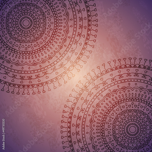 Naklejka - mata magnetyczna na lodówkę Vintage mandala ornament background