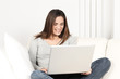 © Frédéric Prochasson - beautiful woman using laptop
