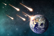 © suppakij1017 - meteorite impacts the Earth space scene