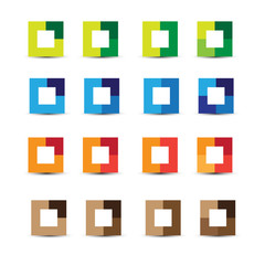 Fototapete - Abstract design elements square