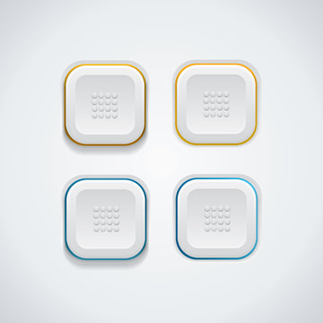 White UI buttons