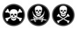 Skull and crossbones, and skull with swords in vector