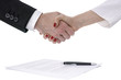 © Gajus - Man and woman shaking hands over a contract