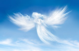 Fototapeta Boho - Angel in the clouds
