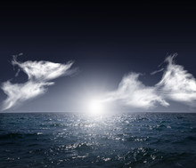 Nightly Ocean. Natural Backgrounds