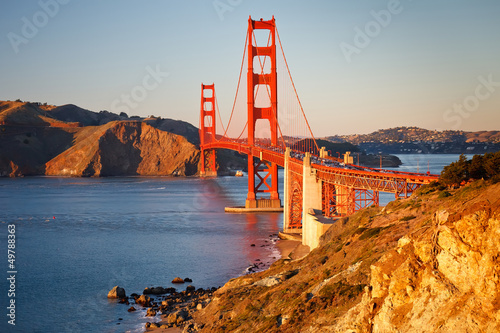 Naklejka - mata magnetyczna na lodówkę Golden Gate bridge