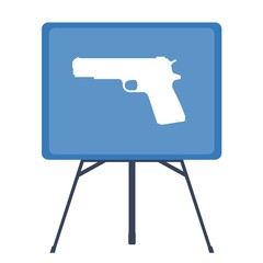 Canvas Print - Pistolet dans un tableau