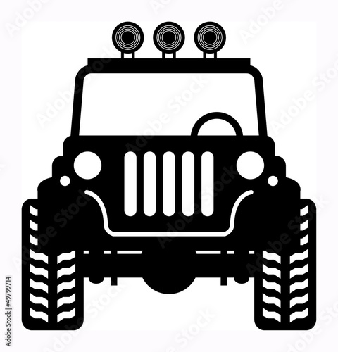 Naklejka - mata magnetyczna na lodówkę Off-road vehicle, vector illustration