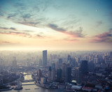 Fototapeta Fototapety miasta na ścianę - shanghai at dusk