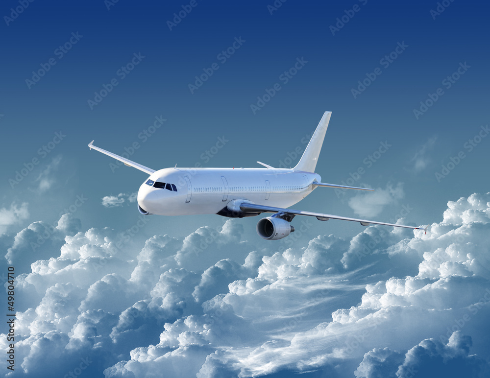 Airplane in the sky - obrazy, fototapety, plakaty 
