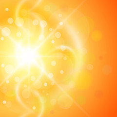 Wall Mural - Abstract orange sunny background.