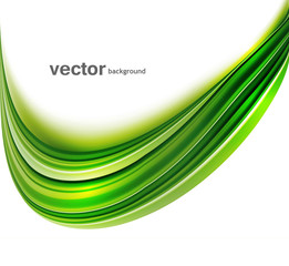 Wall Mural - abstract green bright colorful technology wave whit background