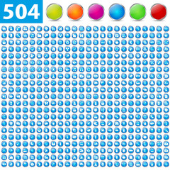 504 glossy icons