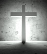 Christian Cross And Shadow, Dramatic Scene
