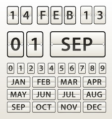 Poster - Plastic diary with digits set