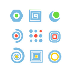 Poster - Collection of abstract identity design silhouettes