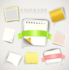 Poster - Paper stickers with ribbons collection