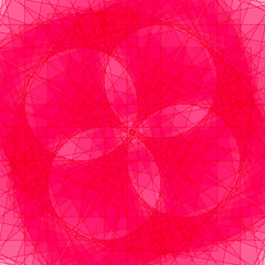 Poster - red circles abstraction