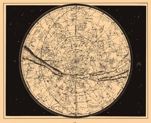 Wall Mural - astronomical chart, vintage