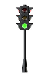 Poster - 3d render traffic lights