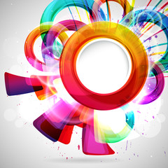 Wall Mural - abstract background with design elements.