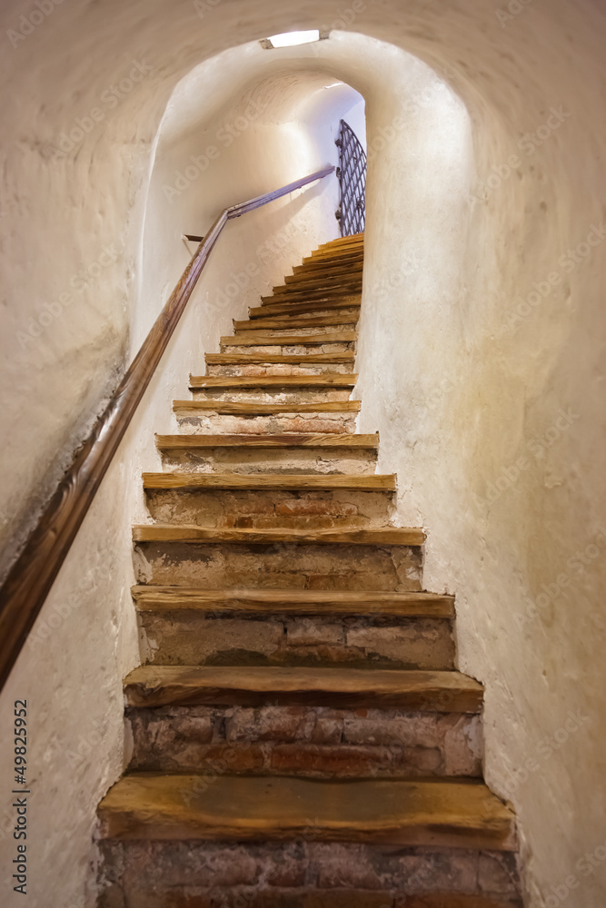 Stairs in Castle Kufstein - Austria - obrazy, fototapety, plakaty 