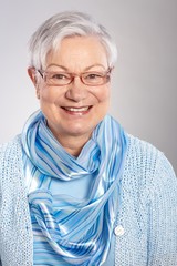 Canvas Print - Closeup portrait of mature woman smiling