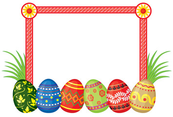 Wall Mural - Frame with Easter eggs