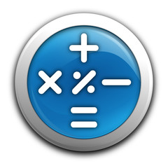 Fototapete - calculatrice sur bouton bleu