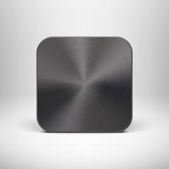 Fototapete - Technology app icon with metal texture for ui