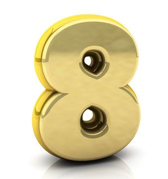3d Number eight