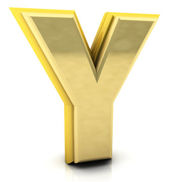 3d rendering of the letter  y