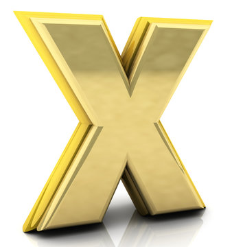 3d rendering of the letter  x