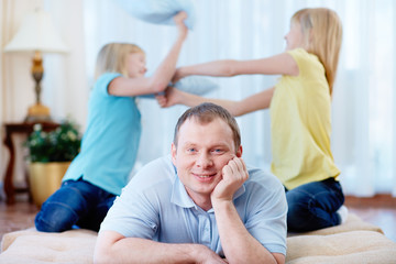 Wall Mural - Happy father