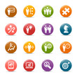 © sharpnose - Colored Dots -  Business strategy and management icons