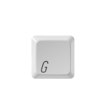 letter G white computer keyboard