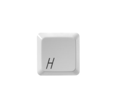 letter H white computer keyboard