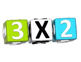Leinwandbilder - 3D Three For Two Button Click Here Block Text