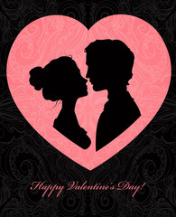 Wall Mural - valentine's day card