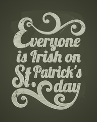 Canvas Print - St. Patrick's Day Chalkboard Card