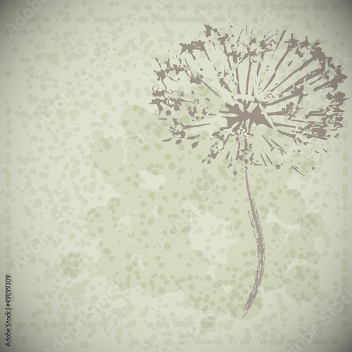 Naklejka - mata magnetyczna na lodówkę vector abstract vintage flower