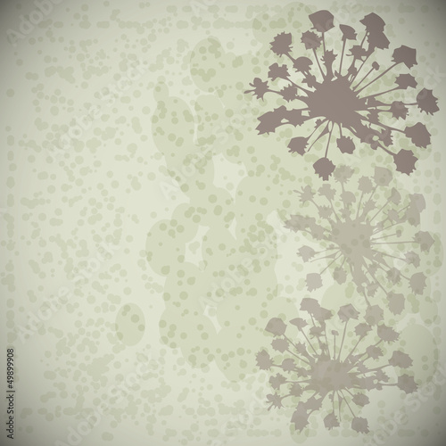 Naklejka - mata magnetyczna na lodówkę floral background